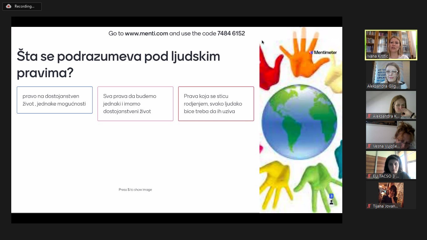 Second Training on the Integration of the Human Rights Based Approach (HRBA) and Gender Equality (GE) in the Work of the CSOs Conducted in Bosnian/Montenegrin/ Serbian