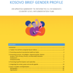 KOSOVO BRIEF GENDER PROFILE