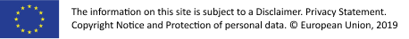 The information on this site is subject to a Disclaimer. Privacy Statement. Copyright Notice and Protection of personal data. © European Union, 2019